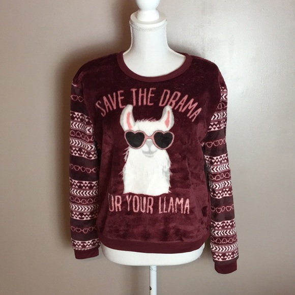 Cold Crush DRAMA LLAMA Soft Cozy Graphic Sweater - Picture 10 of 14